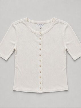 Banana Republic Ribbed Button-down Top